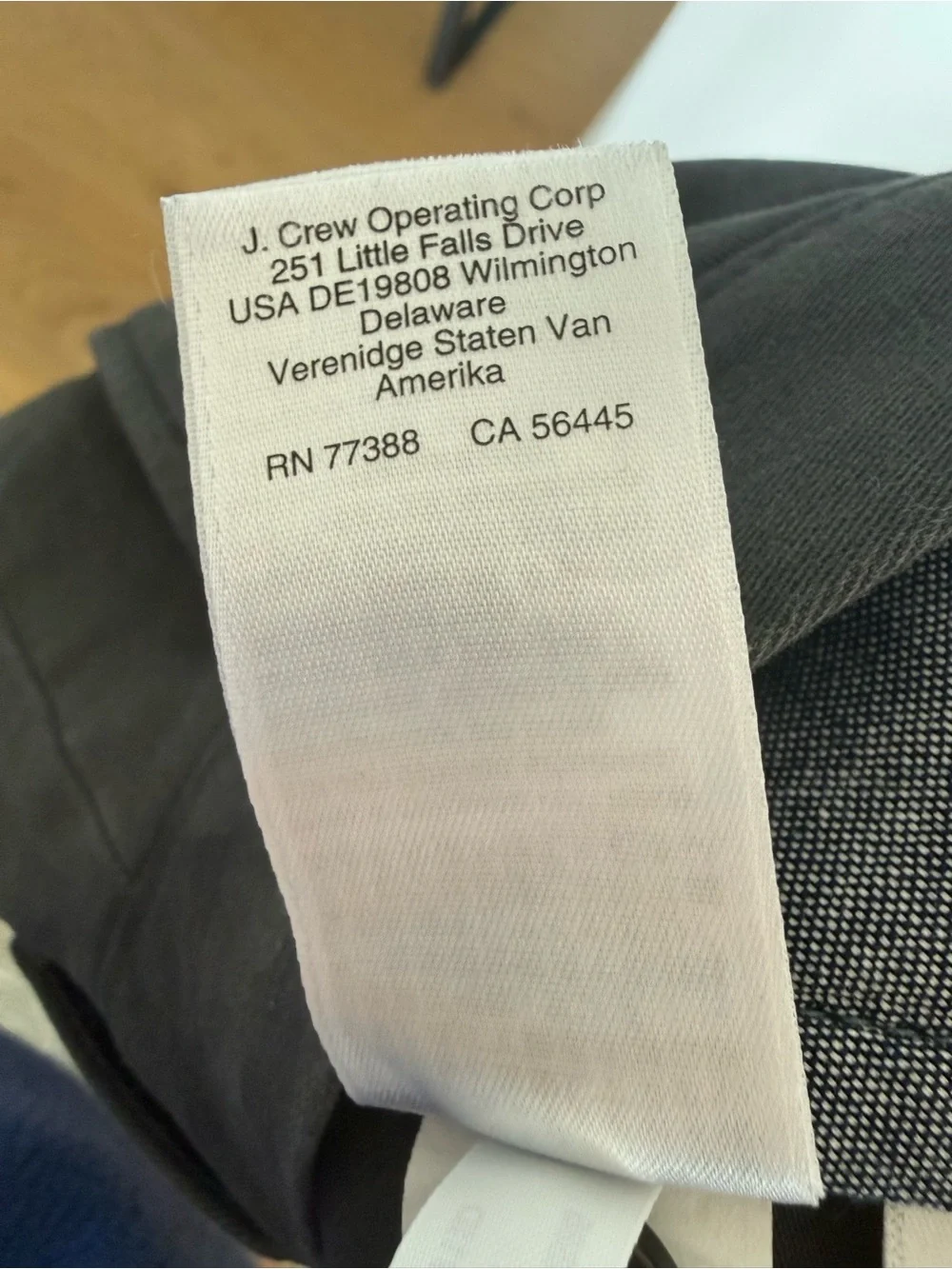 J. Crew Men's Dark Charcoal Chinos